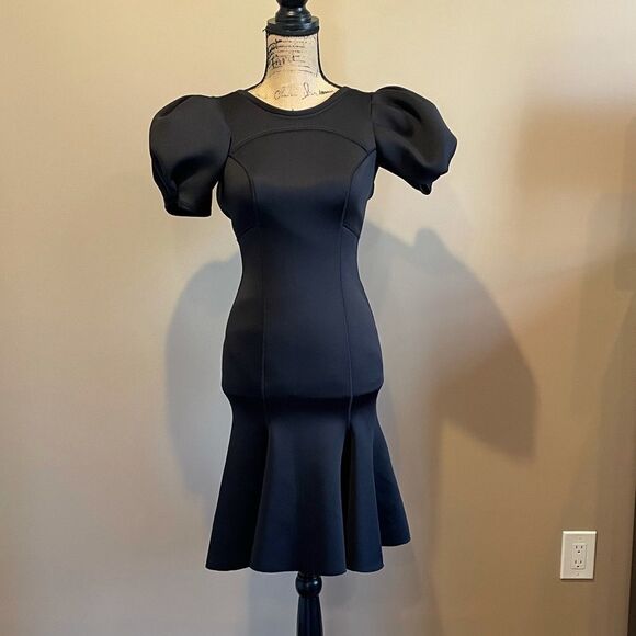 Amanda Uprichard x Nuuly Black Scuba Dress XS #237 - Picture 6 of 6